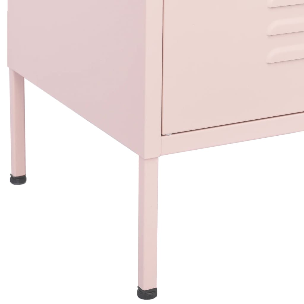 Storage Cabinet Pink 80x35x101.5 cm Steel